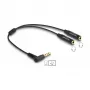 DeLOCK kabel audio 0.25 m 3.5mm 2 x 3.5mm Czarny