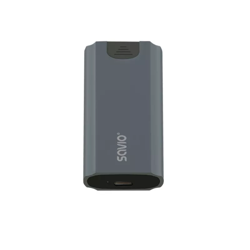 Obudowa M.2 SSD SAVIO AK-67 szara, USB 10 Gbit/s, obsługa pojedynczego dysku M.2