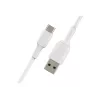 Kabel PVC USB-C na USB-A 15 cm Biały