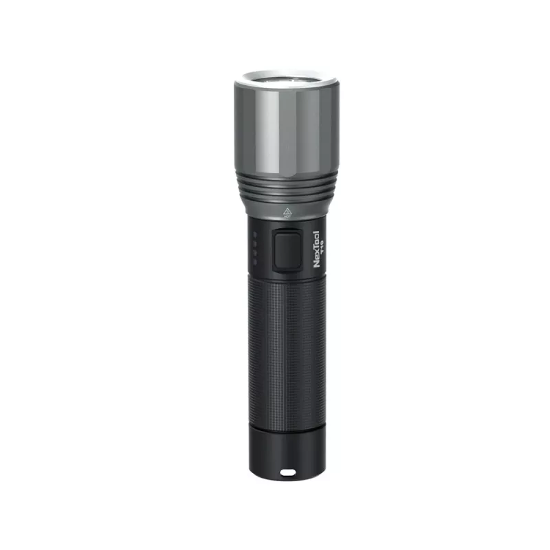 Latarka ręczna Nextool T10 — 2000 lm, zasięg 220 m, USB-C, IPX7, korpus aluminiowy, 152 mm