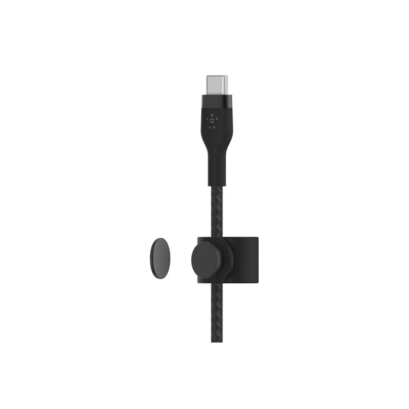 Kabel BoostCharge USB-C/USB-C pleciony silikonowy 2 m, czarny