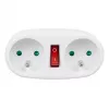 Rozgałęźnik gniazdka Maclean Current Outlet z 2 gniazdami i wyłącznikiem nadprądowym, typ E, 2x16A, MCE337 E
