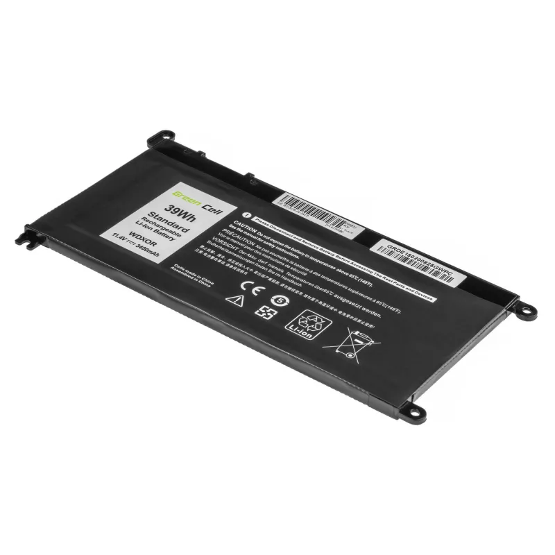 Bateria zielony Cell DE150 do DELL Inspiron — LiPo 11.4V 3400mAh, czarna, 1 szt.