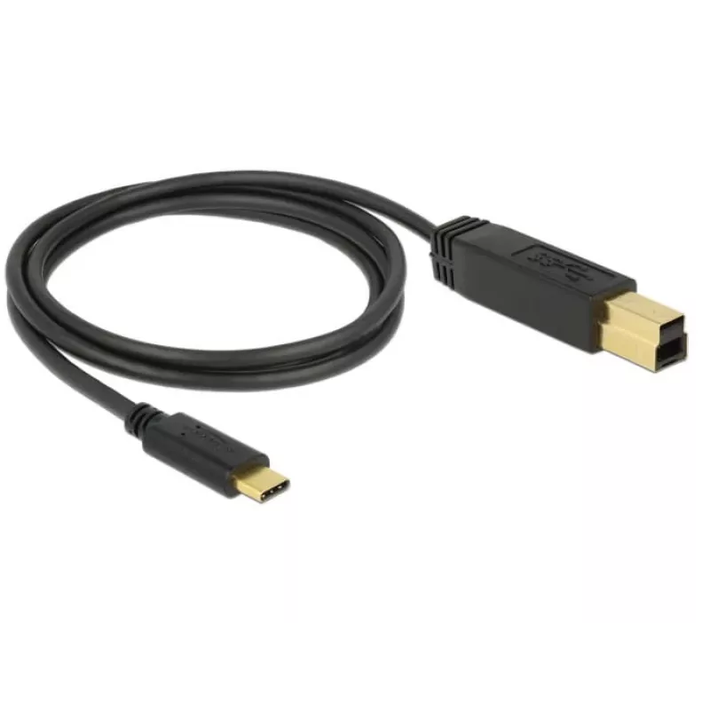 Kabel USB DeLOCK 83675 USB 3.2 Gen 2 1m USB C USB B czarny