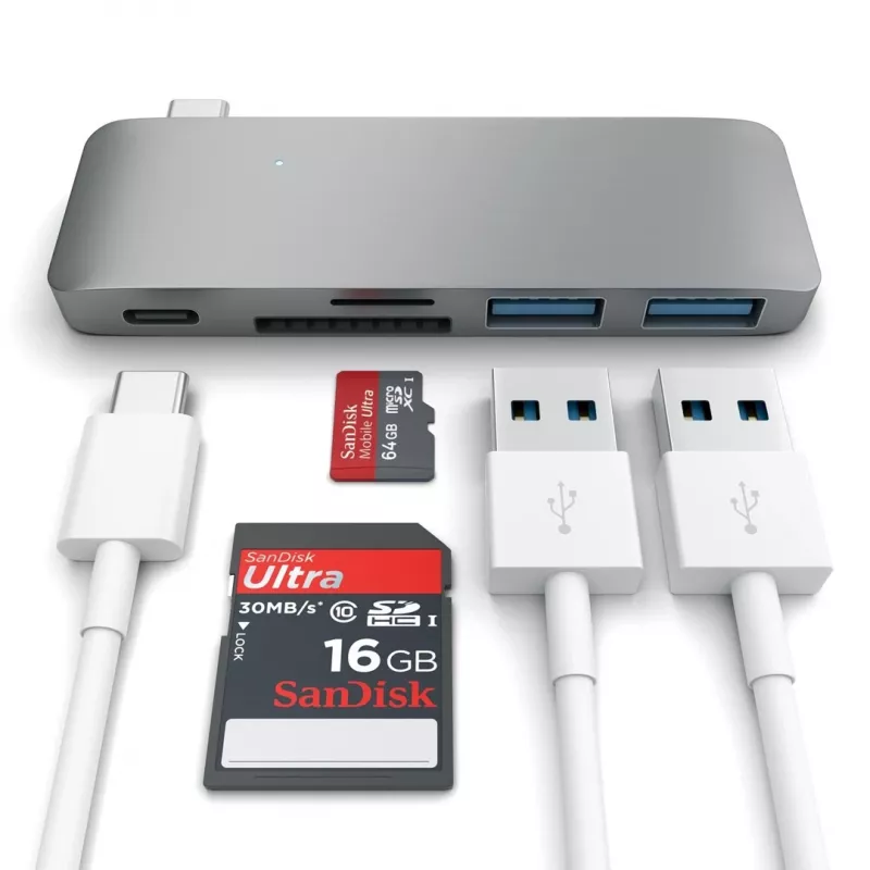 Satechi ST-TCUPM Type-C USB 3.0 koncentrator kombinowany 3 w 1