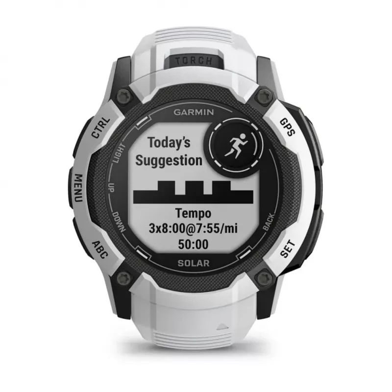 Garmin Instinct 2X Solar 2.79 cm (1.1) MIP 50 mm Cyfrowy 176 x 176 pikseli Ekran dotykowy Biały GPS (satelitarny)
