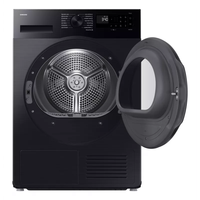Suszarka Samsung DV90DG52A0ABLE, czarna, SpaceMax, Higiene care, 9 kg, A+++, pompa ciepła, Black