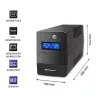 Qoltec Monolith zasilacz awaryjny (UPS) z podwójną konwersją (Online) 0.45 kVA 240 W 2 gniazda wyjściowe