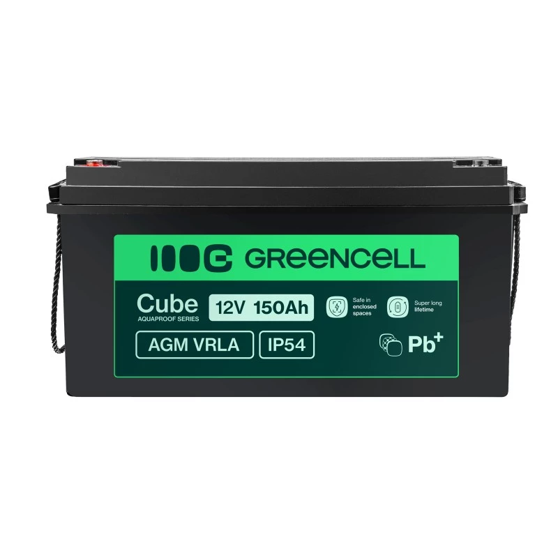 Bateria AGM Green Cell AGM12V150AH-J 12V 150Ah Kwasowo-ołowiowa szczelna