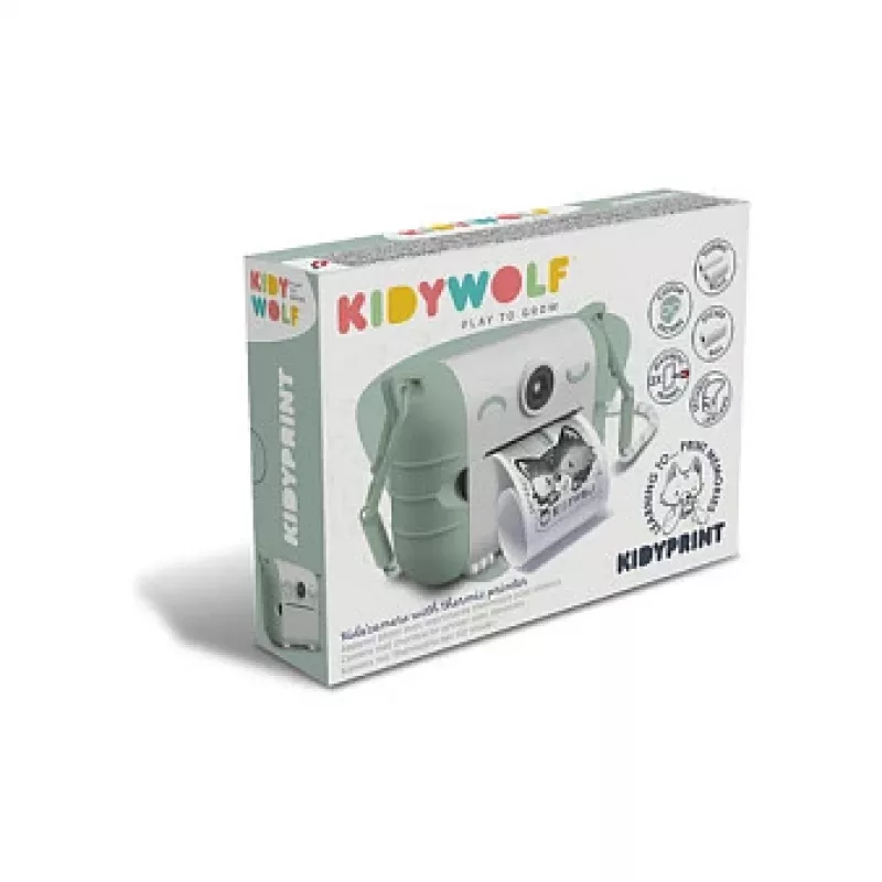 Cyfrowy aparat fotograficzny dla dzieci KIDYWOLF Kidyprint Zielony Biały