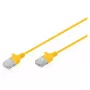 Patch kabel DIGITUS CAT 6 U-UTP cienki, 0,5 m, żółty