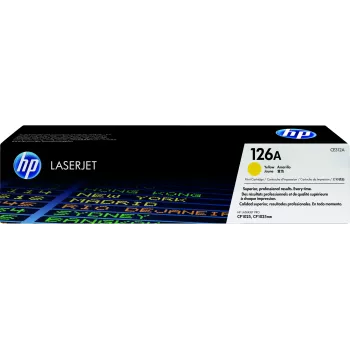 HP 126A żółty oryginalny wkład tonerowy LaserJet, 1000 stron, żółty, 1 szt.