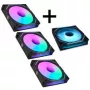 LIAN LI UNI FAN SL-INF 120 ARGB Reverse Blade 4-Pack - Czarny