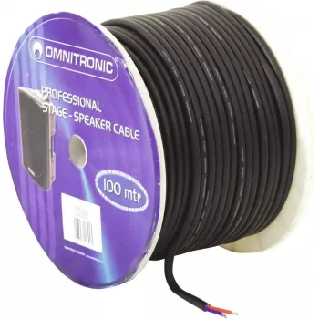 Kabel głośnikowy Omnitronic 3030021K 2x2,5 mm, 100 m, czarny