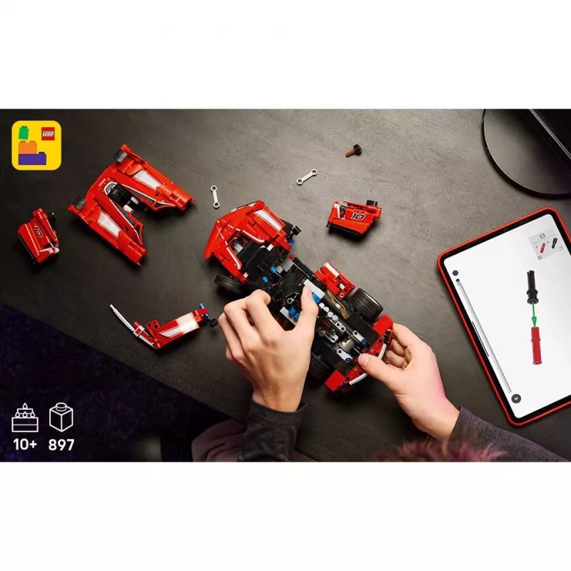 Zabawka konstrukcyjna LEGO Technic Ferrari FXX K model w skali 1:10, 897 elementów, wiek 10+