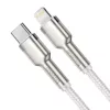 Kabel USB-C na Lightning Baseus Cafule 1 m, 20 W, obudowa cynkowa, biały