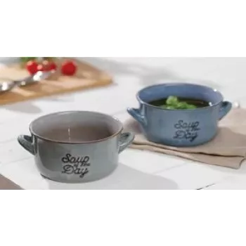 Filiżanka do zupy Ritzenhoff & Breker TASTY szary 570 ml Kamionka Można myć w zmywarce