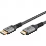 Goobay 65269 Przejściówka kabel wideo 2 m DisplayPort HDMI Szary (65269)