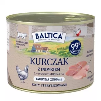 BALTICA smaki regionalne Kurczak z indykiem - karma mokra dla kota - 185g