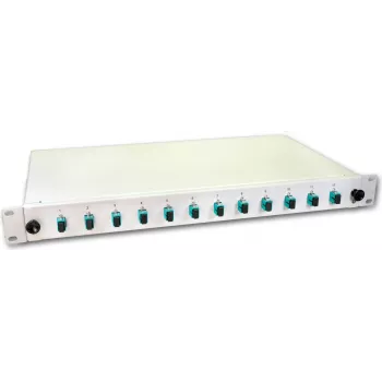 Lightwin LWL Splice Box, 12 włókien, 12x SC Multimode, 50/125µm OM3 Pigtail Splice Boxes (SPBOX 12G50 OM3 SC)