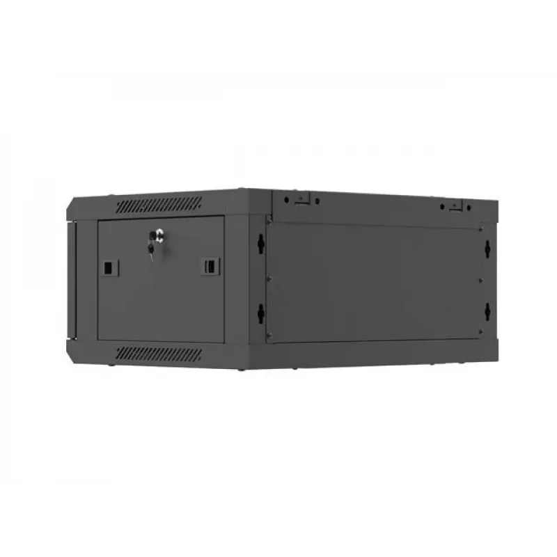 Wall-mount 19 inch rack cabinet LANBERG 4U 600x450 mm Czarny with metal door