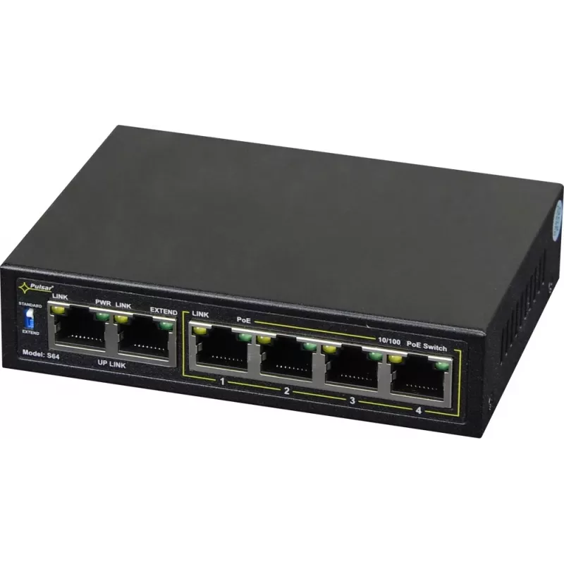 Przełącznik sieciowy PULSAR Switch POE Pulsar S64 4 porty 2 uplink