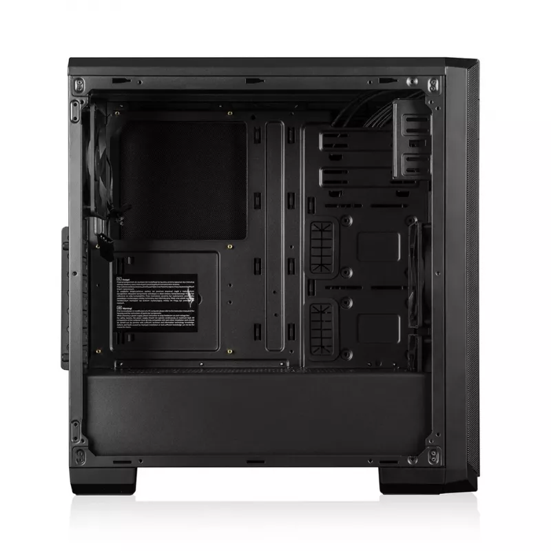 Obudowa PC MODECOM Oberon Pro Midi Tower — czarna, obsługuje ATX/microATX/ITX, 7 slotów rozszerzeń, GPU do 395 mm, 5 zatok HDD/3 SSD