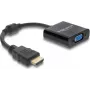adapter kablowy DELOCK HDMI męski na VGA żeński — HDMI (męski) na VGA (żeński), czarny