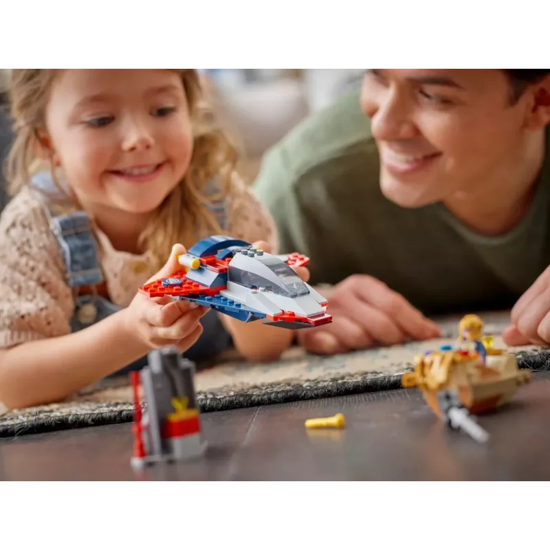 Zestaw klocków konstrukcyjnych LEGO Marvel Super Heroes Kapitan Ameryka Thanos 76319 — 107 elementów, 2 minifigurki, wiek 4+