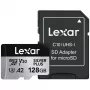 Pamięć Flash Lexar 128 GB UHS-I MicroSDXC Professional srebrny PLUS