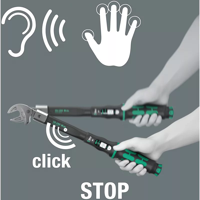 Klucz dynamometryczny Wera Click-Torque X 7 z rękojeścią czarno-zieloną, wkładka napędowa 14x18 mm
