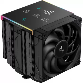 Chłodzenie powietrzne DeepCool AK620 Digital PRO — wentylator 120 mm, 1750 RPM, 25 dB, 12 V, kompatybilne z LGA1700/AM5, czarny