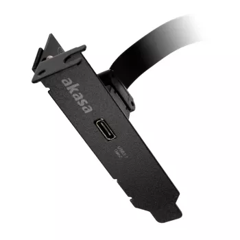 Akasa Low Profile PCI Bracket Adapter USB 3.1 Type C - czarny - Adapter - Cyfrowy/Danych