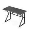 Biurko gamingowe huzaro Hero 1.6 Czarny — prosty blat MDF/karbon 1200×600×750 mm, metalowa rama