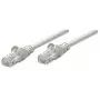 Intellinet kabel krosowy sieciowy, Cat6, 1 m, szary, CCA, U/UTP, PVC, RJ45, pozłacane styki, bez zaczepów, z osłonką, dożywotnia gwarancja