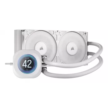 All-in-one liquid cooler Corsair Nautilus 240 RS LCD 12 cm biały