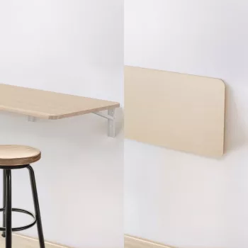 Składana półka ścienna MACLEAN MC-128 WD 100×40 cm wykończenie drewnopodobne