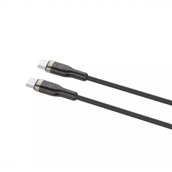 Kabel USB-C na USB-C FIXED FIXDB-CC2-BK — 2 m, 100 W, stałe, nieodłączane złącze