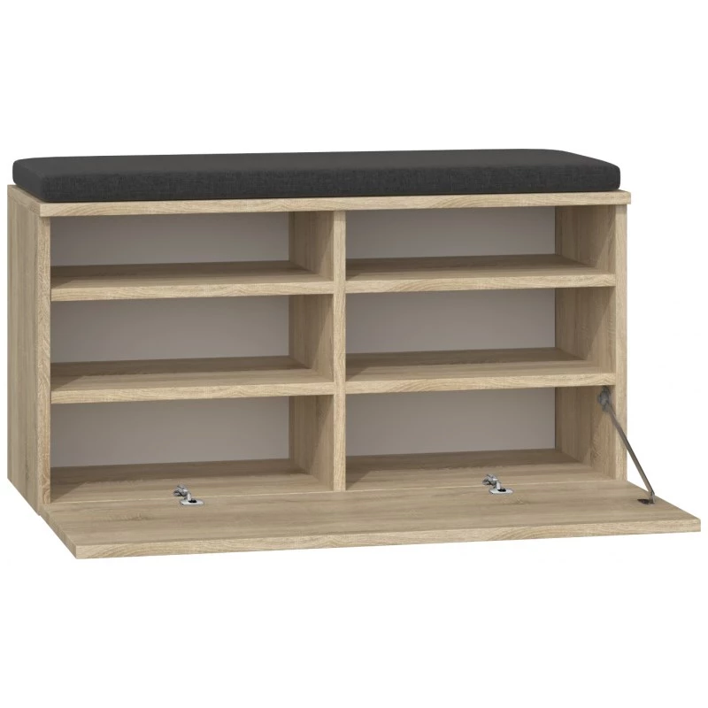 Zamknięty organizer na buty Top e Shop RIVA SZAFKA SONOMA — wykończenie dąb, 850×460 mm, płyta wiórowa 16 mm