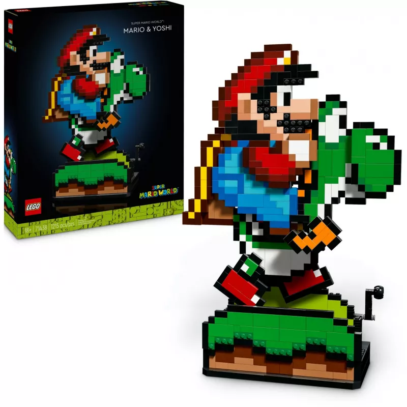 Zestaw konstrukcyjny LEGO Super Mario World Mario i Yoshi 71438 — interaktywne figurki i budowalne elementy zabawy