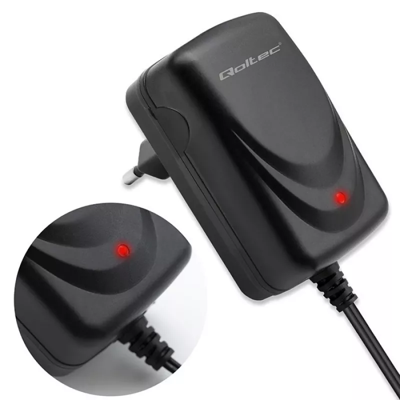 Ładowarka do akumulatorów QOLTEC Charger AGM GEL STD 6V 1A do akumulatorów kwasowo-ołowiowych 6V, AGM i żelowych