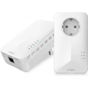 Strong POWERL1000DUOWIFIEUV2 PowerLine Netzwerkadapter 1000 Mbit/s Eingebauter Ethernet-Anschluss WLAN Weiß 2 Stück(e) (POWERL1000DUOEU)
