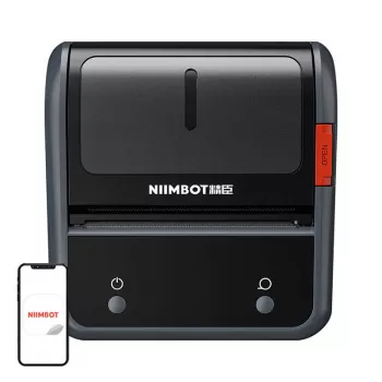 Termiczna drukarka etykiet NIIMBOT B3S_P 300 dpi Bluetooth przenośna, szara