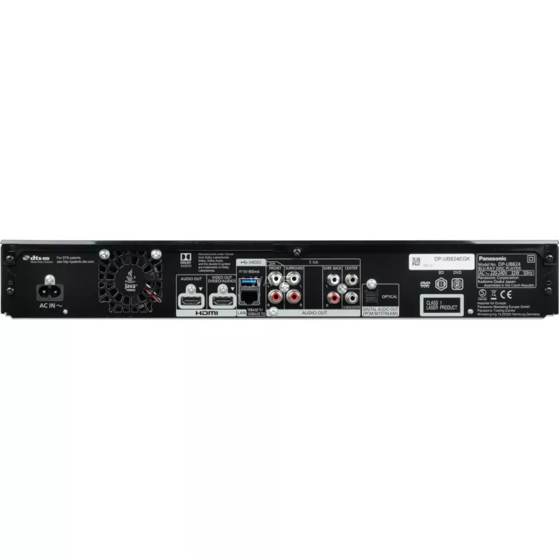 Panasonic DP-UB824 - odtwarzacz 3D Blu-ray - skalowanie - Ethernet, Wi-Fi (DP-UB824EGK)
