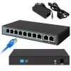 Przełącznik Extralink PoE CERES 8x 100Mb/s PoE/PoE+, 2x RJ45 Uplink 100Mb/s, 96W