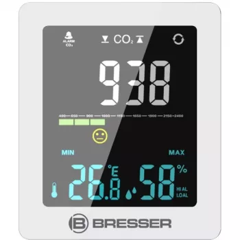 Miernik jakości powietrza Bresser Optics 7004020GYE000 CO2 Temperatura 0-50°C