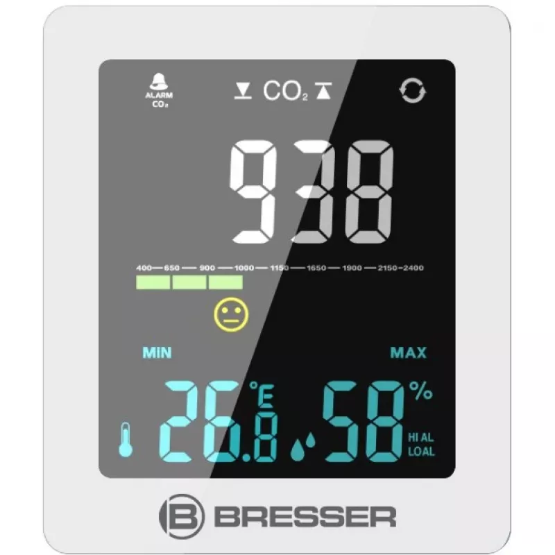 Miernik jakości powietrza Bresser Optics 7004020GYE000 CO2 Temperatura 0-50°C