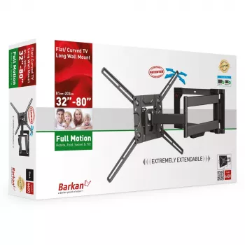 Uchwyt do telewizora Barkan Mounting Systems 4400 50 kg 2,03 m Czarny