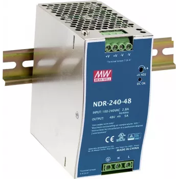 MEAN WELL NDR-240-48 zasilacz impulsowy na szynę DIN, 240 W, 48 V 48 V, 240 W