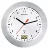 Zegar kwarcowy Bresser Optics MYTIME BATH RC Circle srebrno-biały